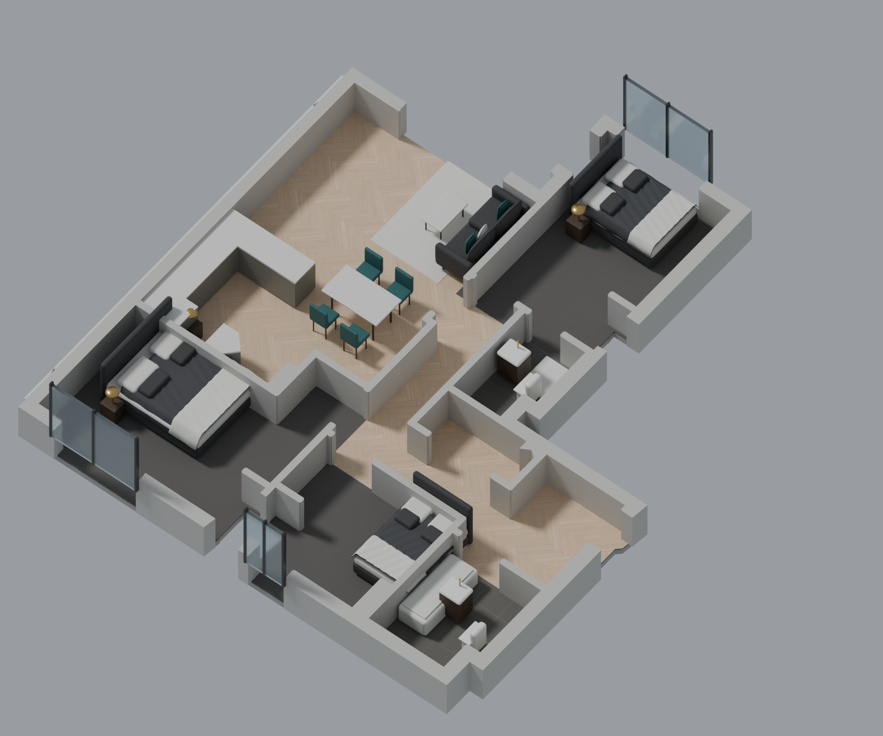 3-bedroom model