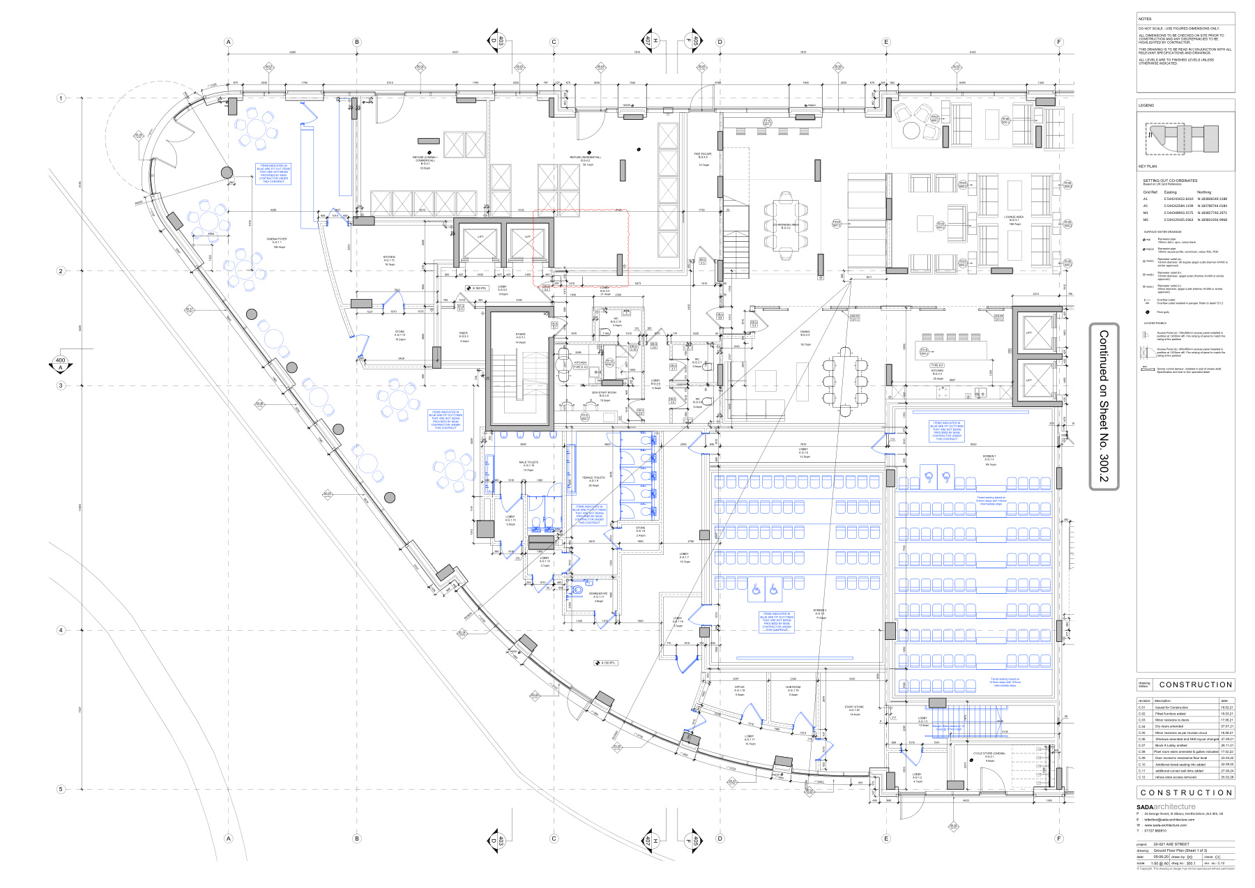Ground source plan locating cinema and hospitality